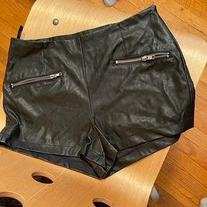 Faux Leather Shorts